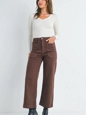 Just Black Denim - Eve Utility Pant - Coffee Bean
